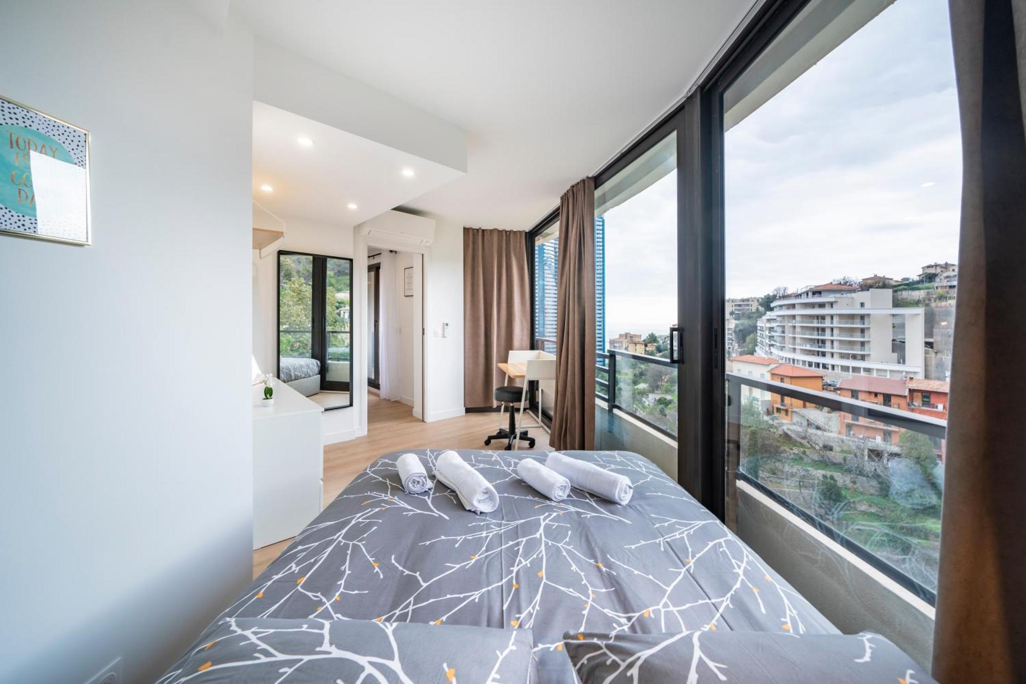 5mn Monaco - Vue mer - Parking - Piscine - BB Leilighet Beausoleil Eksteriør bilde